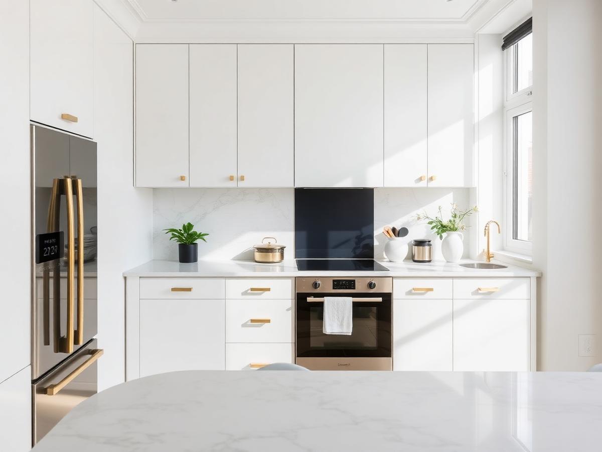 Short let kitchen presented to hotel standard